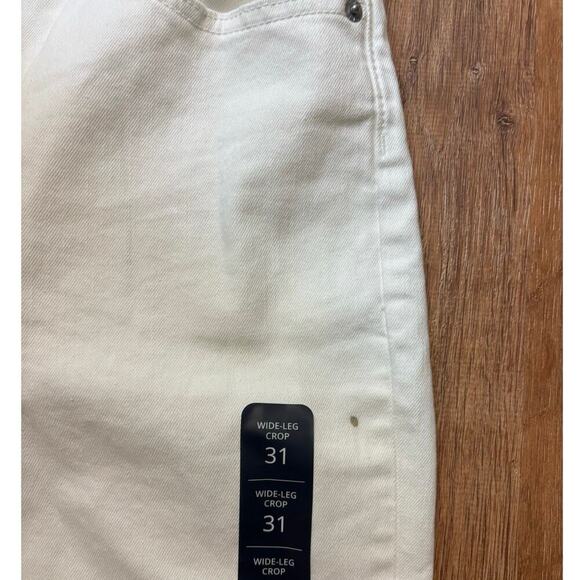 NWT J.Crew Wide Leg Crop Jean In All Day Stretch White Size 31 - Picture 5 of 9